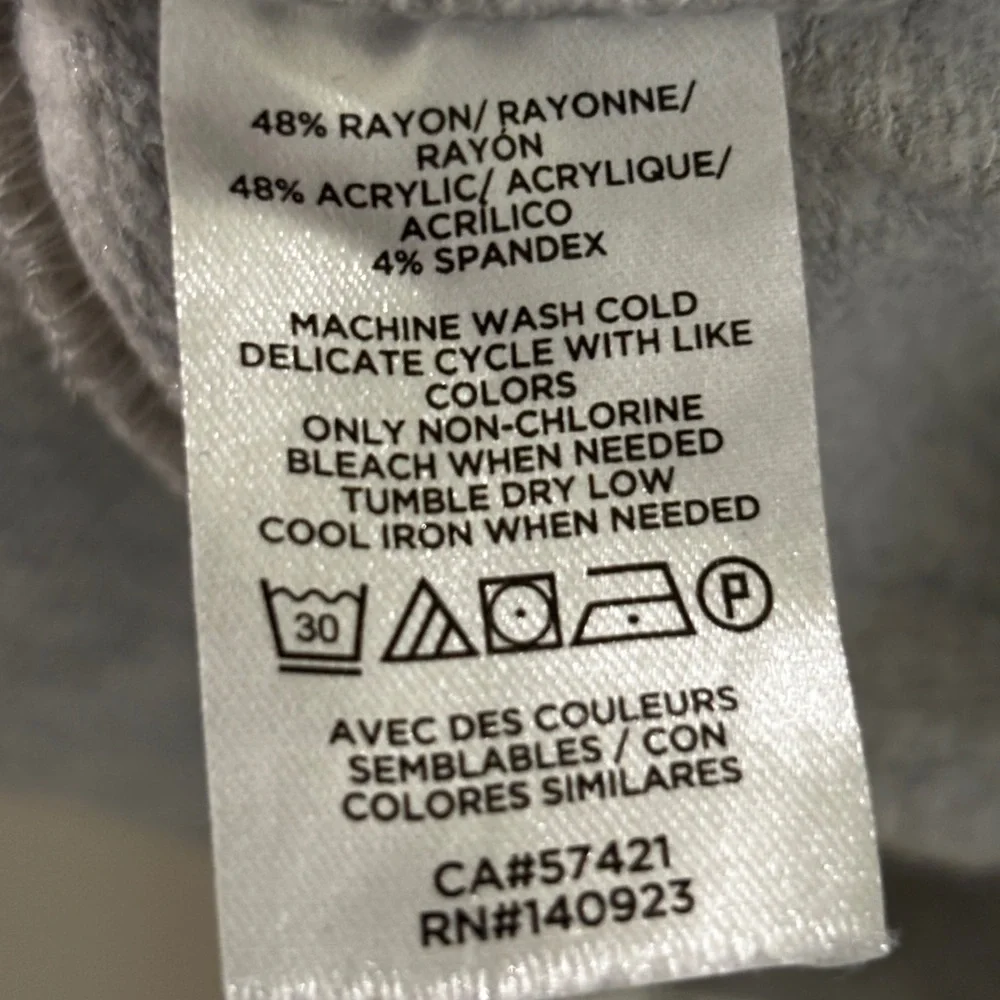 LOFT Lou & Grey Quarter Zip Gray Heather Pullover Fleece Sweatshirt, Large - Picture 7 of 8